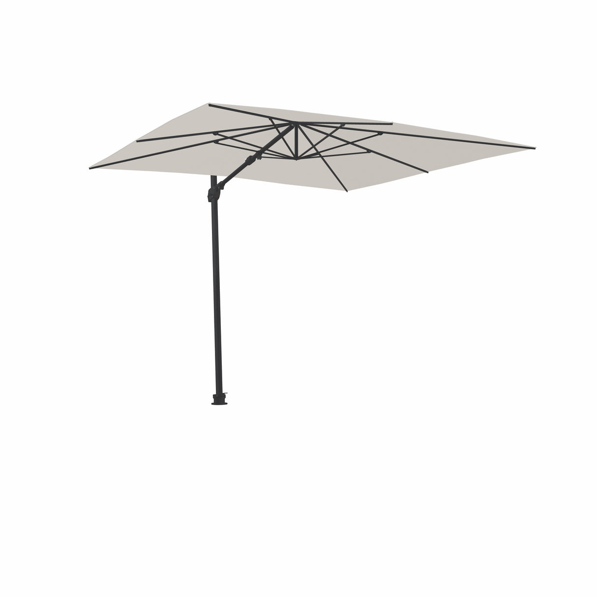 Parasol Cantilever Treasure Garden AG25T 10’ Carré Naturel | Parasol Déporté 360° avec Inclinaison