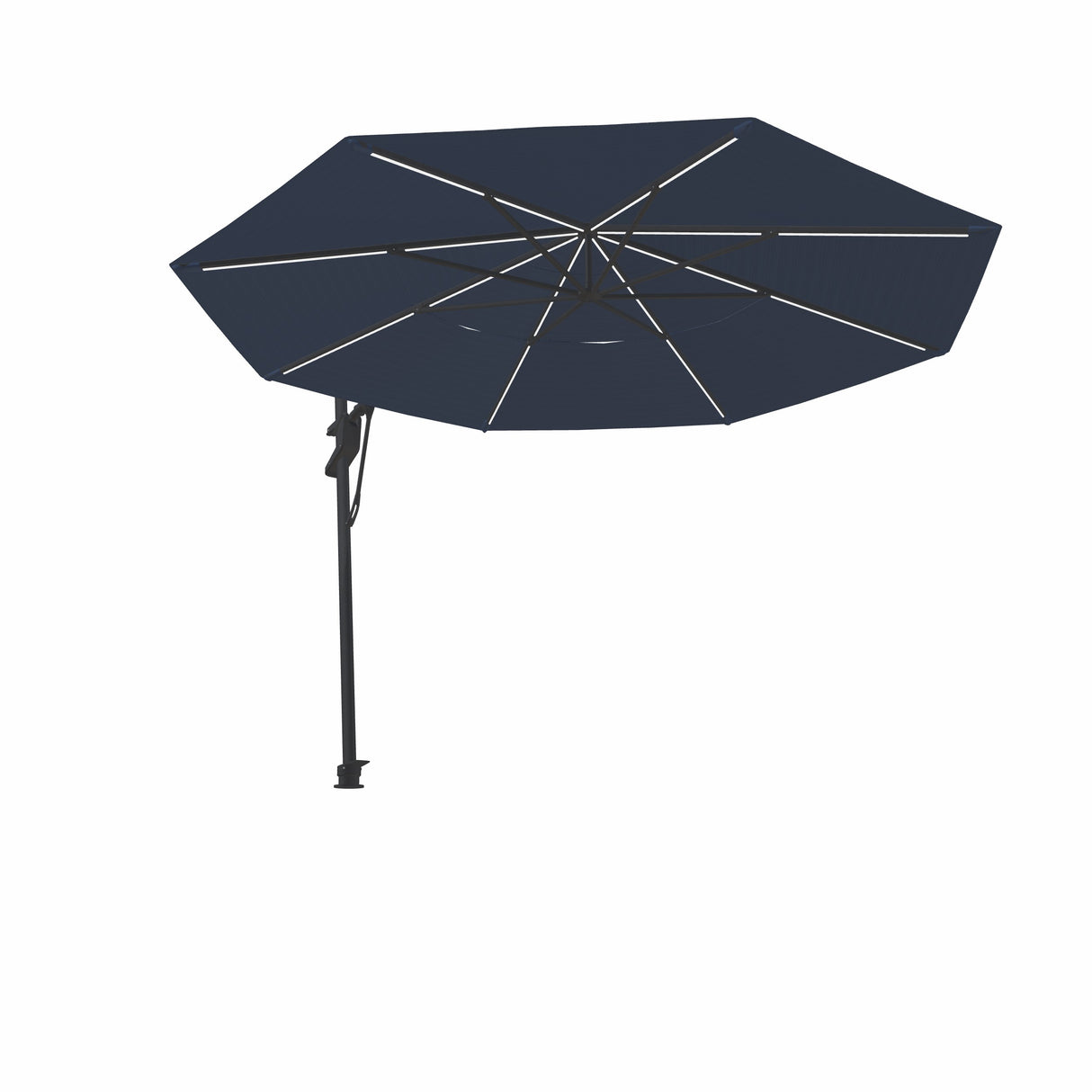Parasol Cantilever Treasure Garden Starlux AKZ Plus 13’ Octogonal Latitude Navy | Parasol Déporté avec Lumières Intégrées