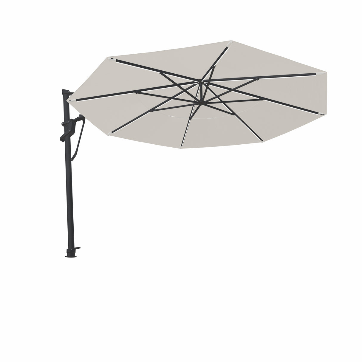 Parasol Cantilever Treasure Garden Starlux AKZ Plus 13’ Octogonal Naturel | Parasol Déporté avec Lumières Intégrées