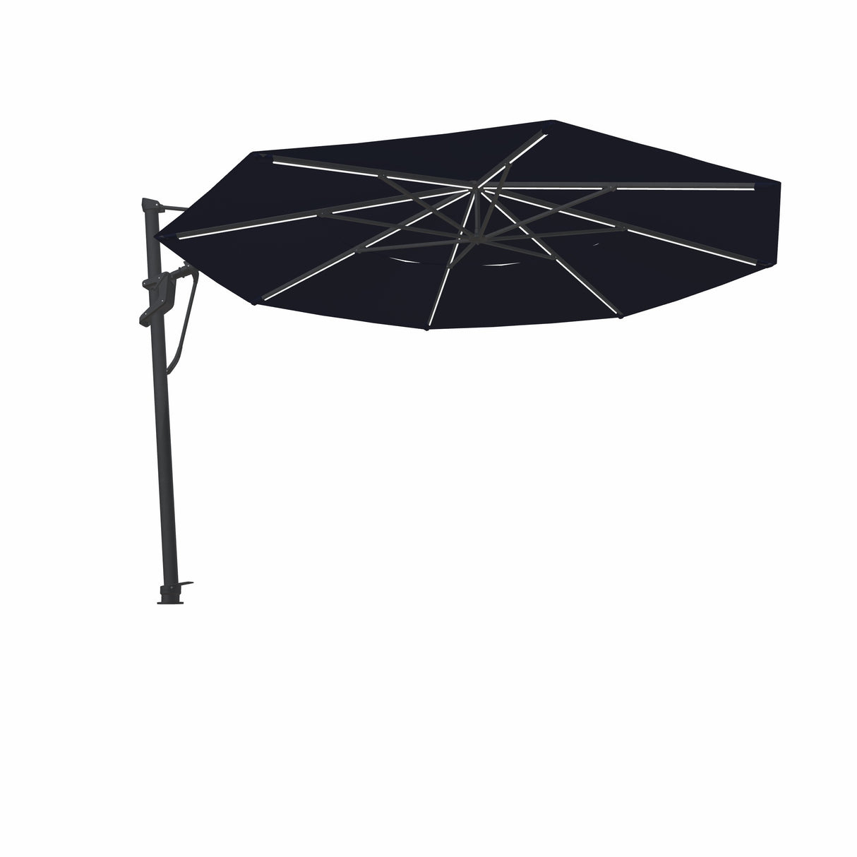 Parasol Cantilever Treasure Garden Starlux AKZ Plus 13’ Octogonal Navy | Parasol Déporté avec Lumières Intégrées