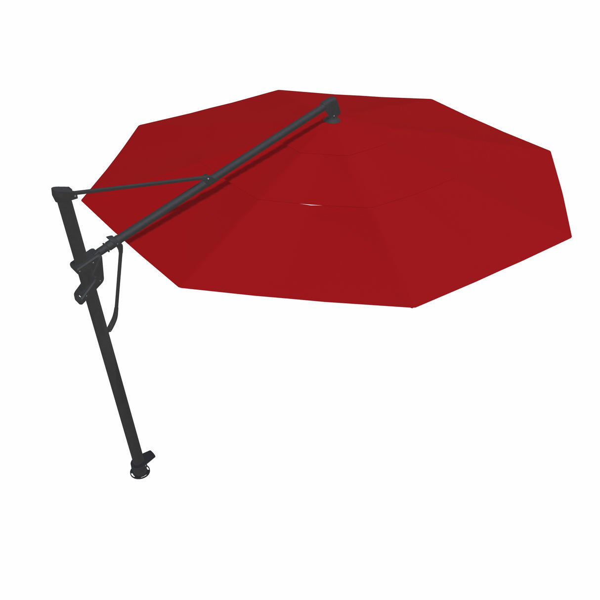 Parasol Cantilever Treasure Garden Starlux AKZ Plus 13’ Octogonal Rouge | Parasol Déporté avec Lumières Intégrées