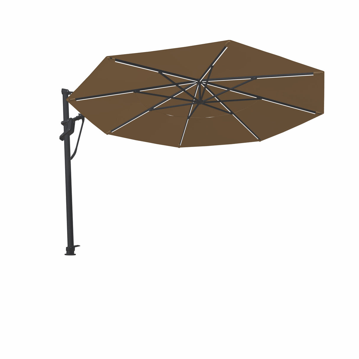 Parasol Cantilever Treasure Garden Starlux AKZ Plus 13’ Octogonal Sand | Parasol Déporté avec Lumières Intégrées
