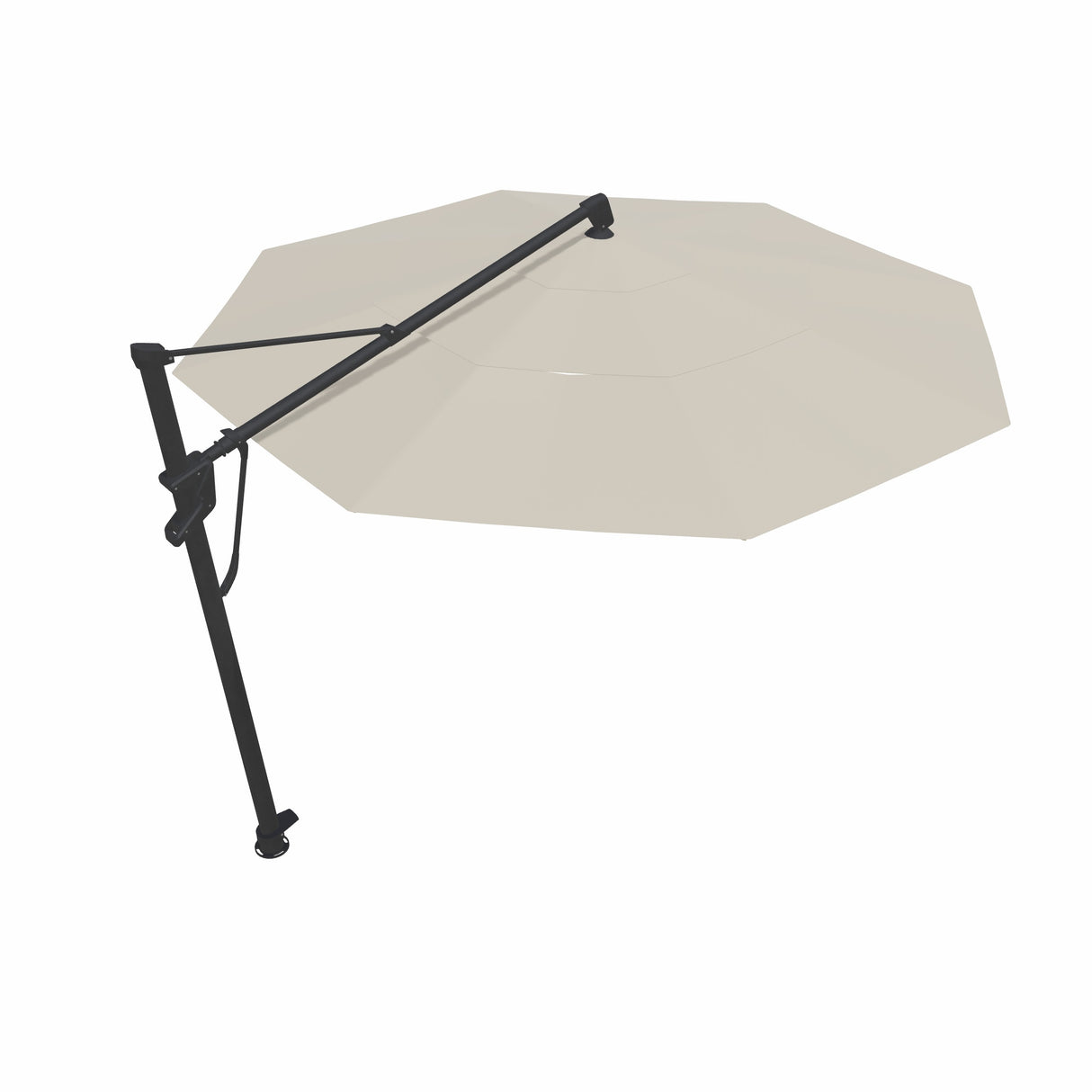 Parasol Cantilever Treasure Garden Starlux AKZ Plus 13’ Octogonal Vanilla | Mât Déporté avec Lumières LED