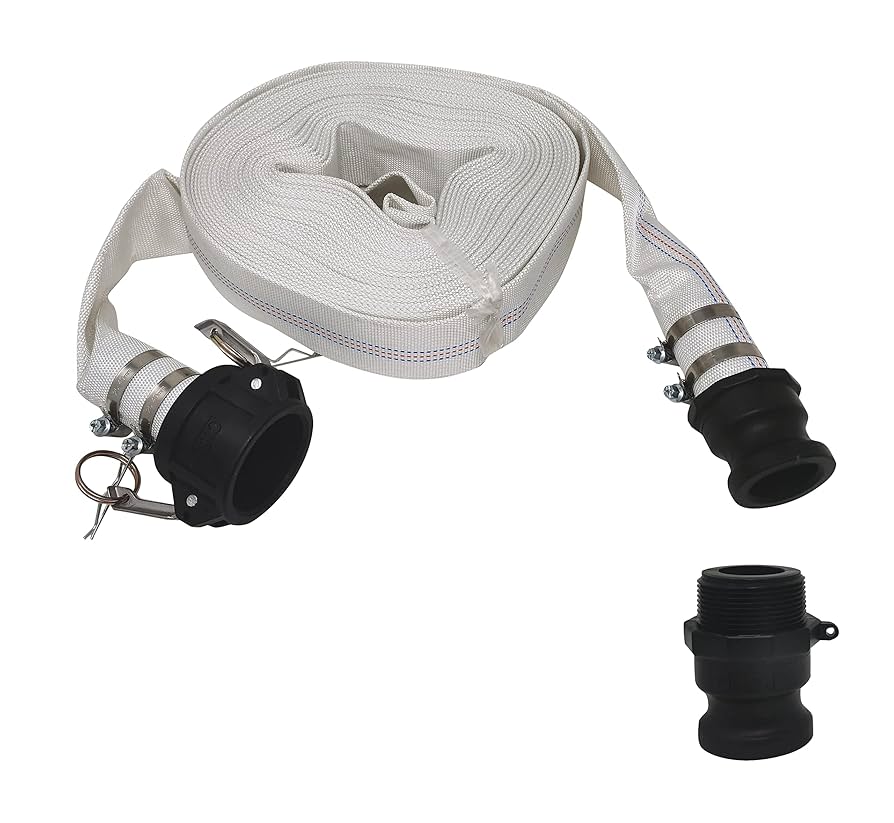 Drain hose "fire hose grade" 52 ft (1.5 in) with camlock NPT type-F