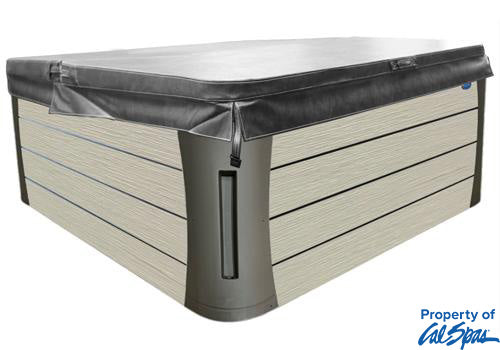 Spa Cover 93" x 93" – Basic 4-2.5" Taper – Gray Cal Armor (COV9393BG-3)