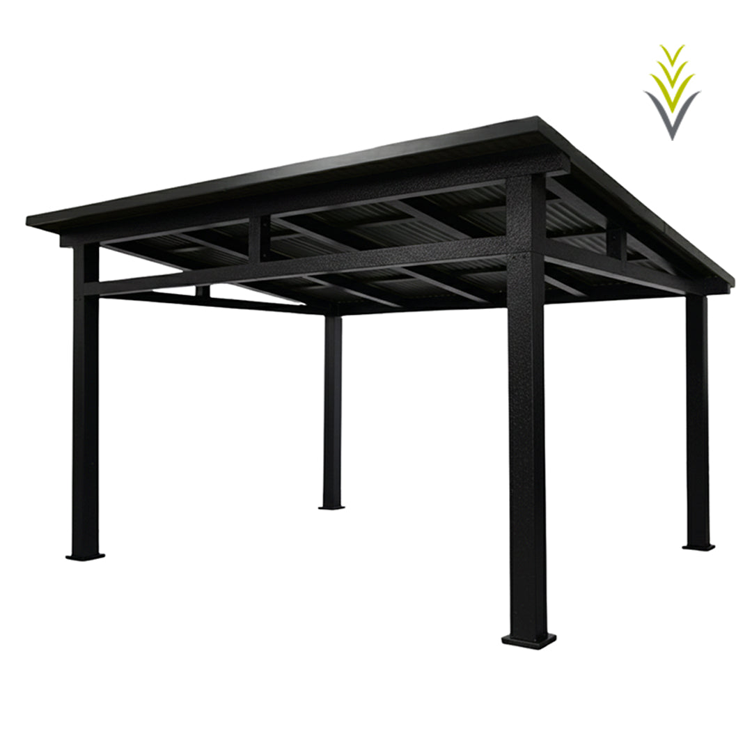 Gazebo Plaza 12’ x 14’ Corriveau – Abri extérieur haut de gamme noir