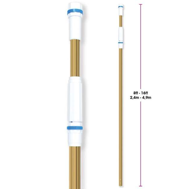 Manche télescopique Golden Line – Aluminium robuste 8 à 16 pieds – BUL63GO