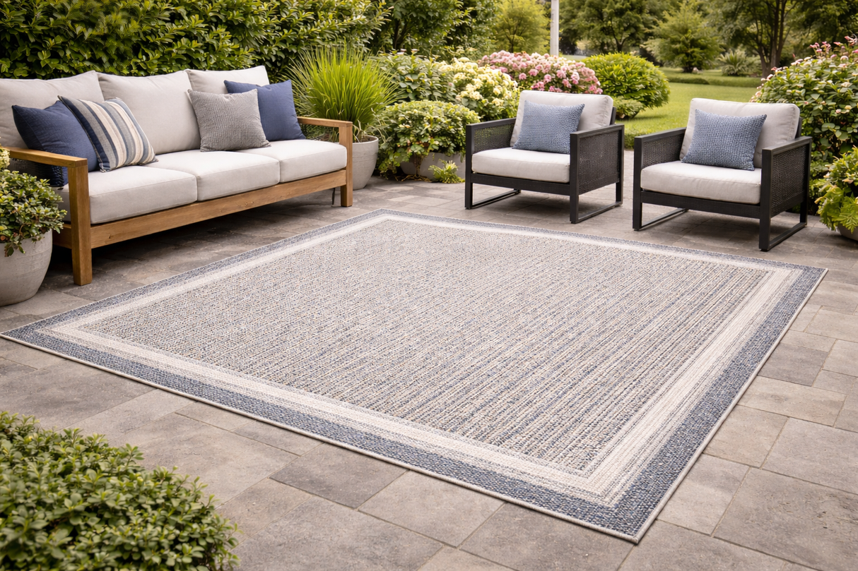 Tapis extérieur North Shore Pebble – Tapis patio gris, noir et tons neutres