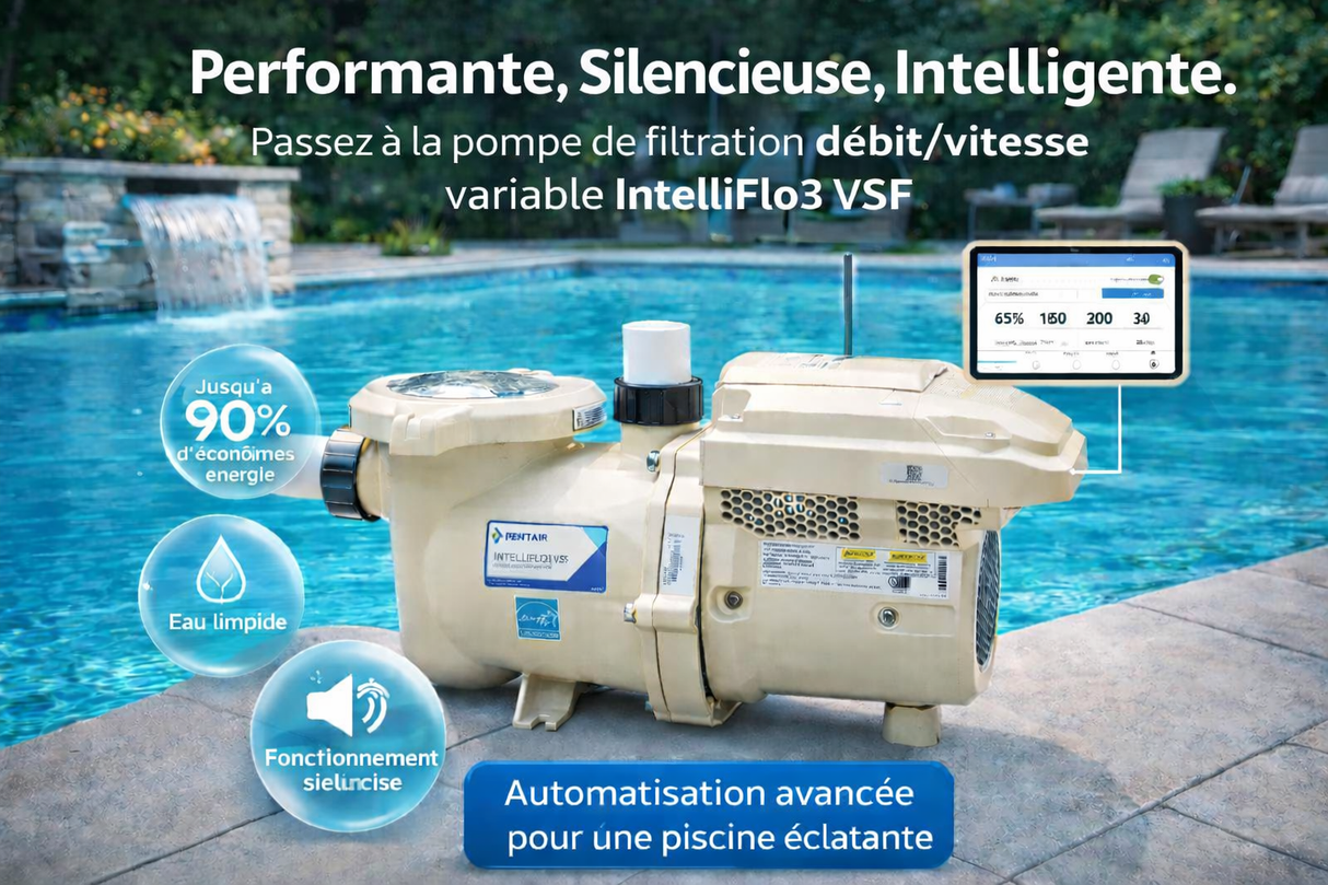 Variable speed and flow pump Pentair IntelliFlo3 VSF 1.5HP with relay board – Model 011066