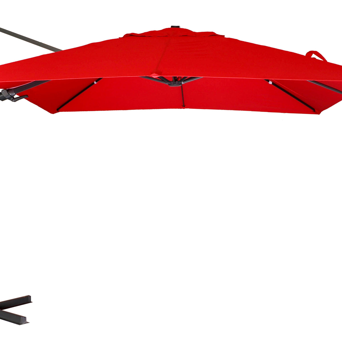 11 Feet Square Hanging Parasol Red Piscine Hippocampe