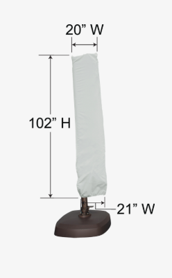 Treasure Garden PFC955 — Cover for offset parasol AG25T (pale gray)