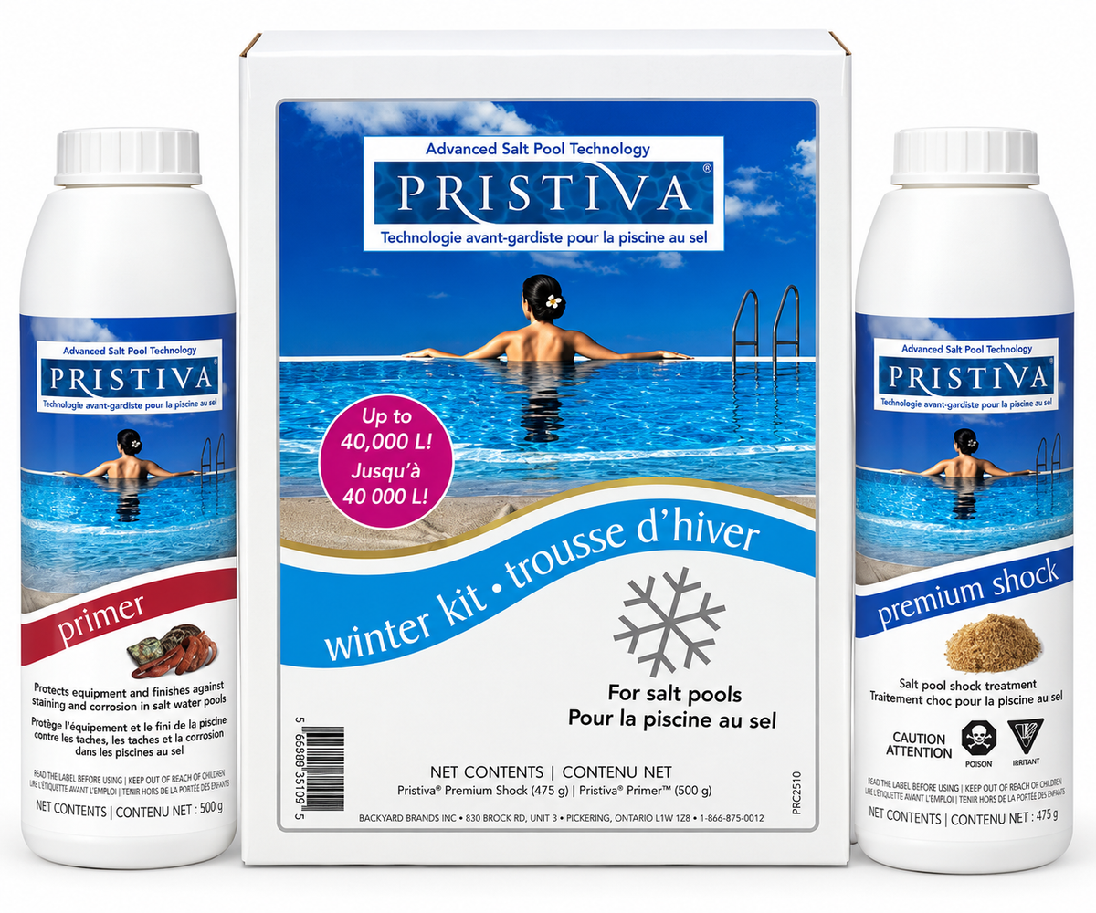 Trousse d’hivernisation Pristiva pour piscine au sel – Jusqu’à 40 000 L
