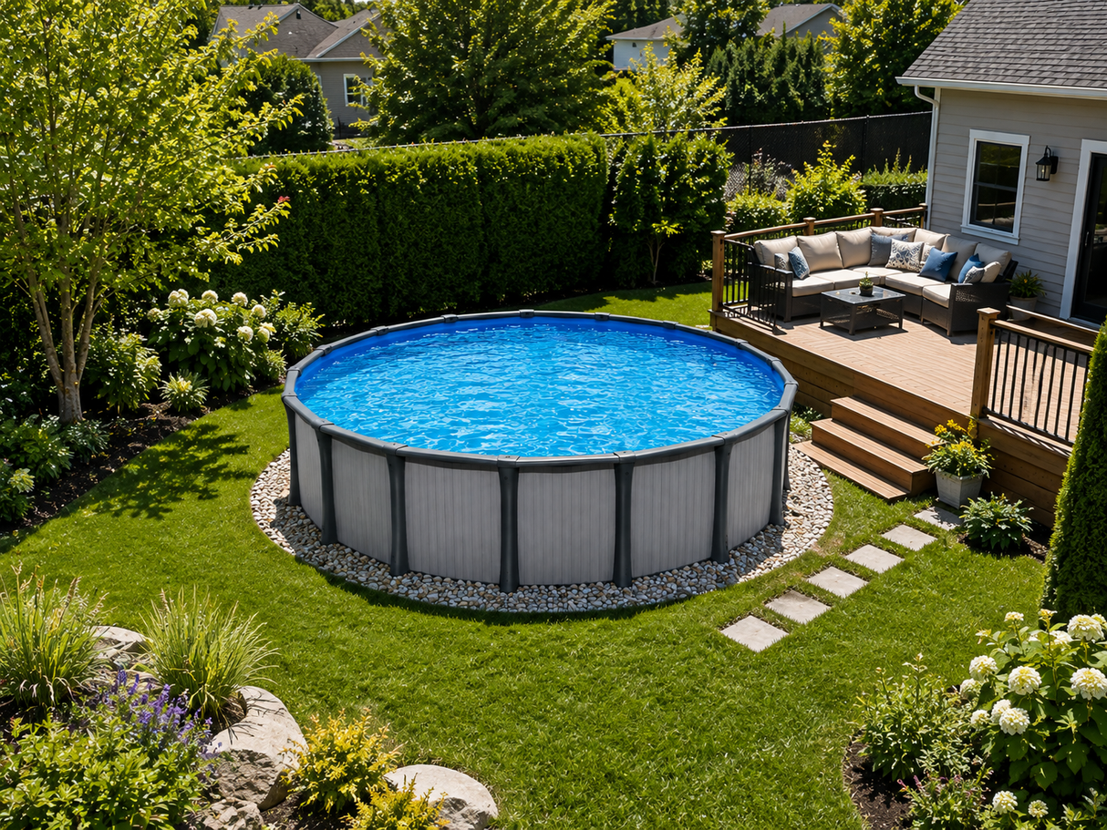 Piscine hors terre Blaze 15 pi – Mur et structure en résine