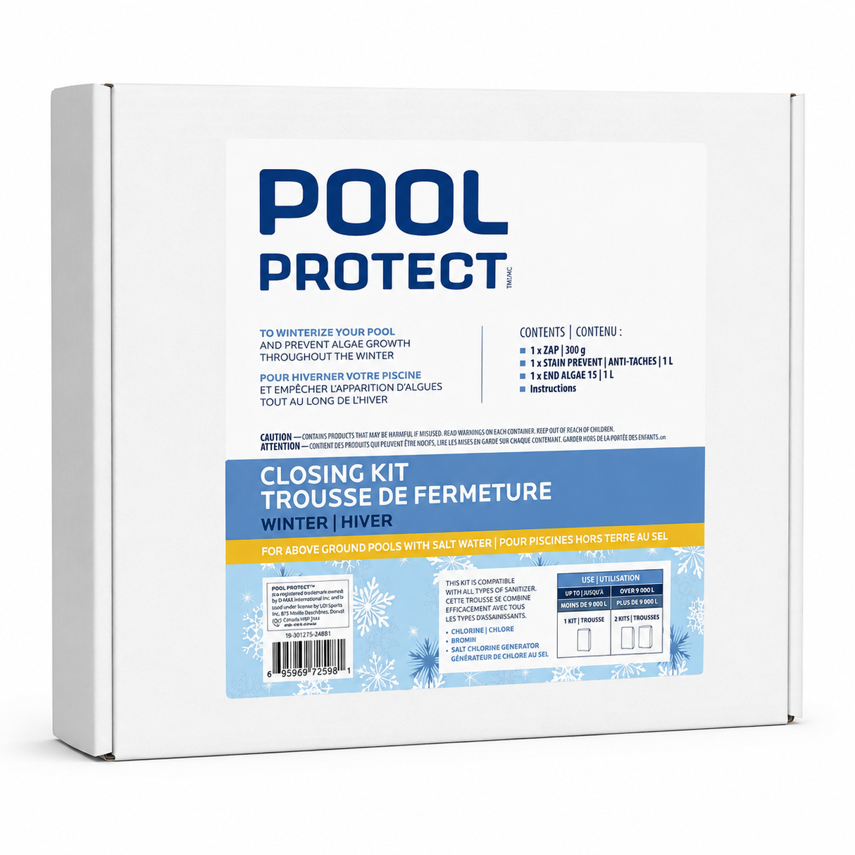 Trousse de fermeture Pool Protect pour piscine au chlore ou au sel
