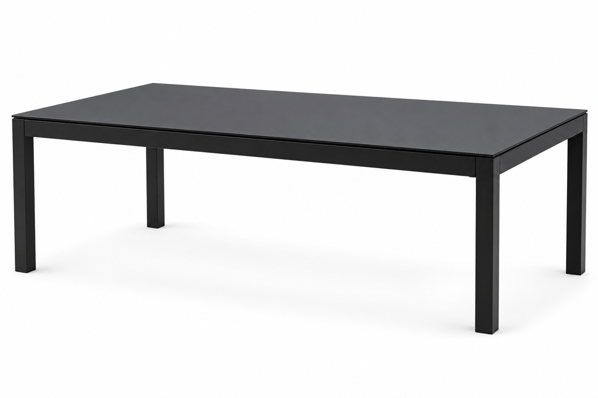 Table de patio Renaissance noire 40 x 80 po – Corriveau