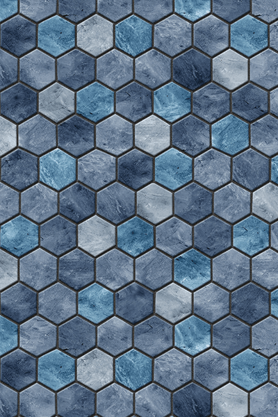 Travertine Hex Round and Oval Fabric for Above-Ground Pool