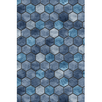 Travertine Hex Round and Oval Fabric for Above-Ground Pool