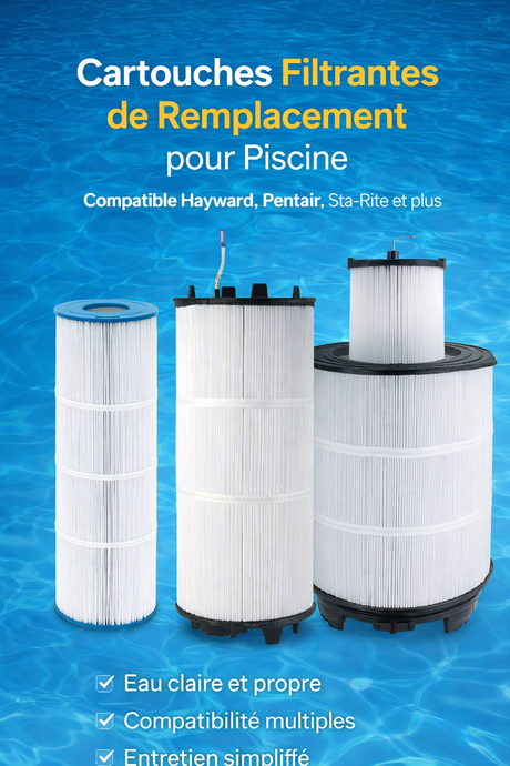 Cartouches de Filtration de Remplacement pour Piscine – Filtres Hayward, Pentair, Sta-Rite et Plus