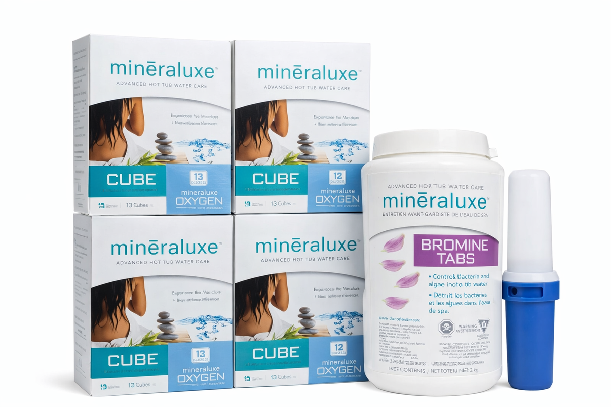Minéraluxe Brome Annual Spa Kit – Complete 12-Month Treatment with 2 kg Tablets and Floater