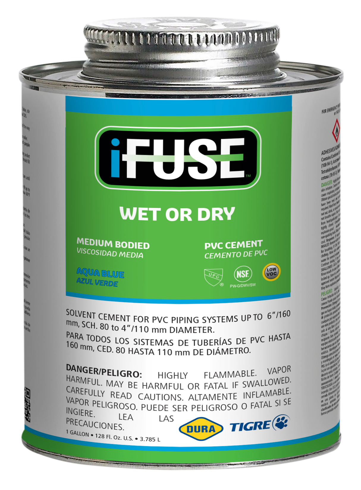 Colle Plomberie Dura IFUSE Wet or Dry IFQP130 – Ciment PVC 1/4 Pint