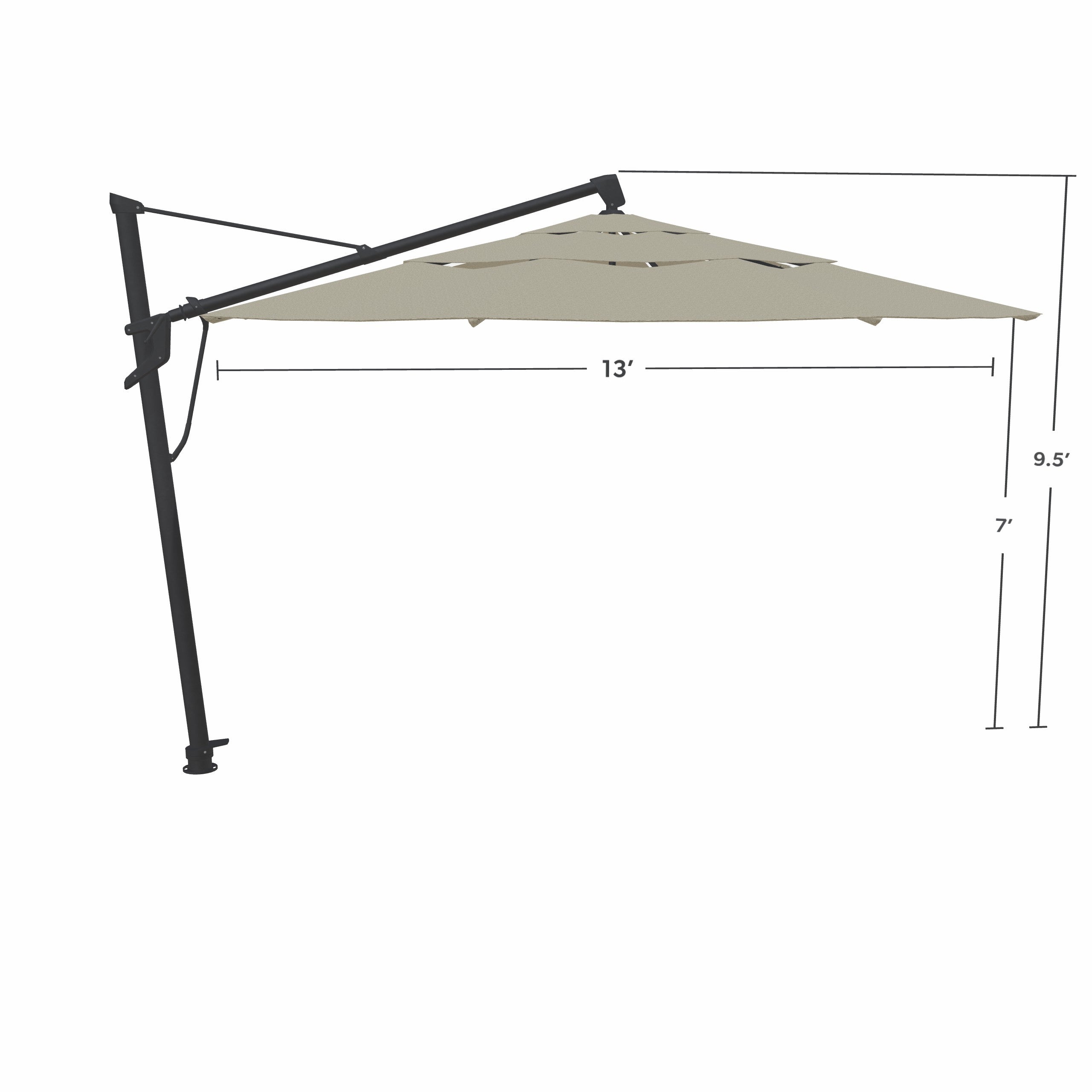 Treasure Garden Starlux AKZ Plus 13' Octagonal Cantilever Umbrella