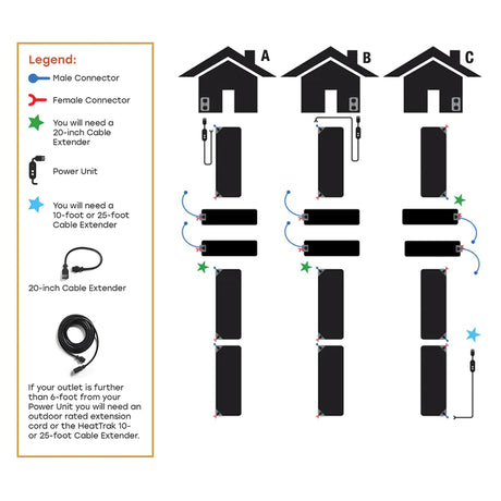 Tapis chauffant HeatTrak pour allée extérieure – 4 formats