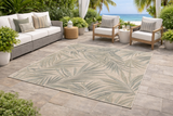 Paradise Cove Outdoor Rug 100% Recycled Polyester – Contemporary Leaf Pattern