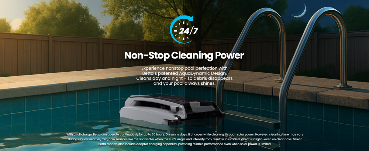 Robot solaire nettoyeur de surface Betta SE Plus – Sans fil, intelligent et autonome
