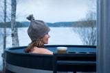 Chapeau de sauna en lin éponge – Protection et confort thermique