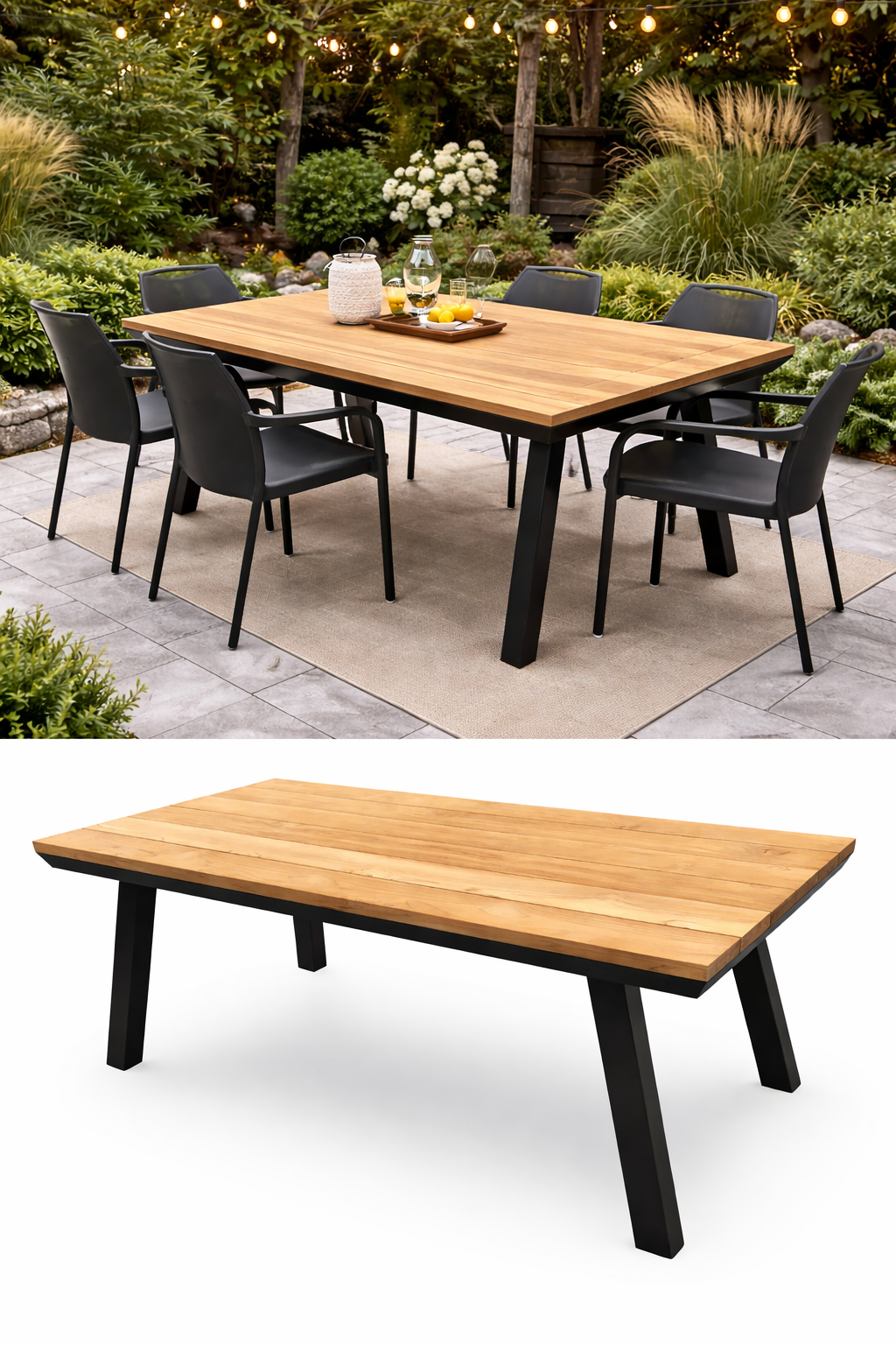 LIQUIDATION TOTALE – Table Maroma en Teck et Aluminium