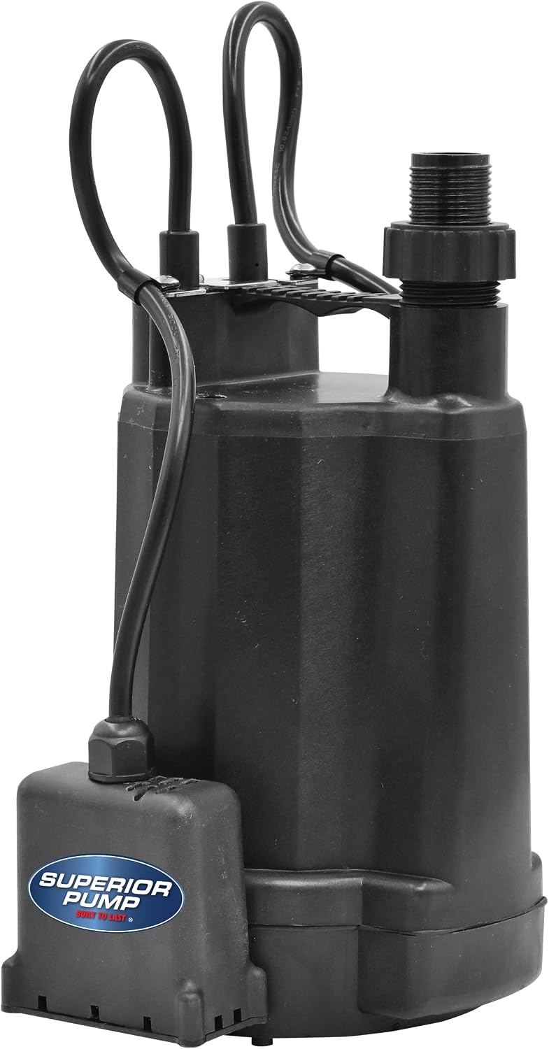 Pompe utilitaire automatique Superior Pump 91246 – 1/4 HP, 1800 GPH