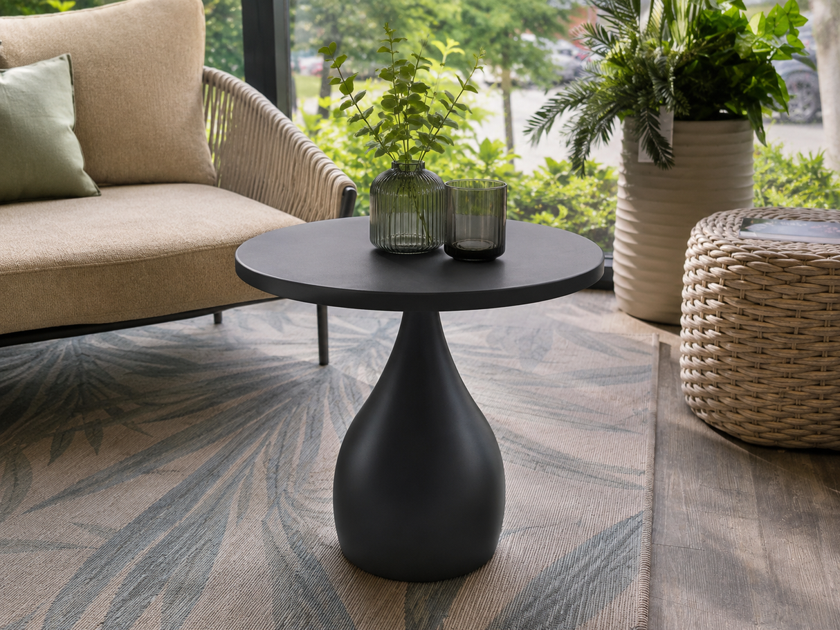 Table à café extérieure ATOLL – Aluminium Charcoal 17,5 po