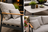 Ensemble de mobilier extérieur 5 morceaux Azura par ATOLL – Sofa 2 places, 2 fauteuils, table basse et table d'appoint