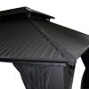 Metropolis Gazebo in Black Aluminum with Galvalume® Roof - Corriveau International