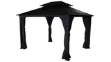 Metropolis Gazebo in Black Aluminum with Galvalume® Roof - Corriveau International