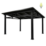 Gazebo Plaza 12’ x 14’ Corriveau – Abri extérieur haut de gamme noir
