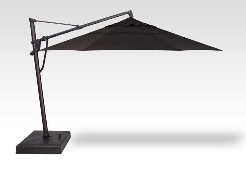 Starlux AKZ Plus Cantilever Parasol with Integrated Lighting - Treasure Garden - Black