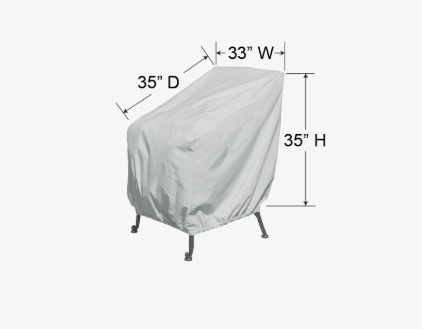 Protective cover for deck chair PFC711 – Durable 300D polyester – Light gray