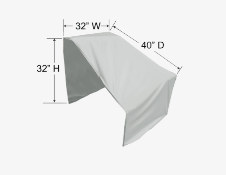 Protective cover for left sectional PFC403 – Durable 300D polyester – Light gray