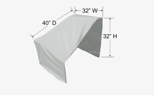 Protective cover for right sectional PFC401 – Durable 300D polyester – Light gray