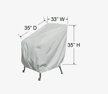 Protective cover PFC711 – Outdoor lounge chair – Durable 300D polyester – Pale gray