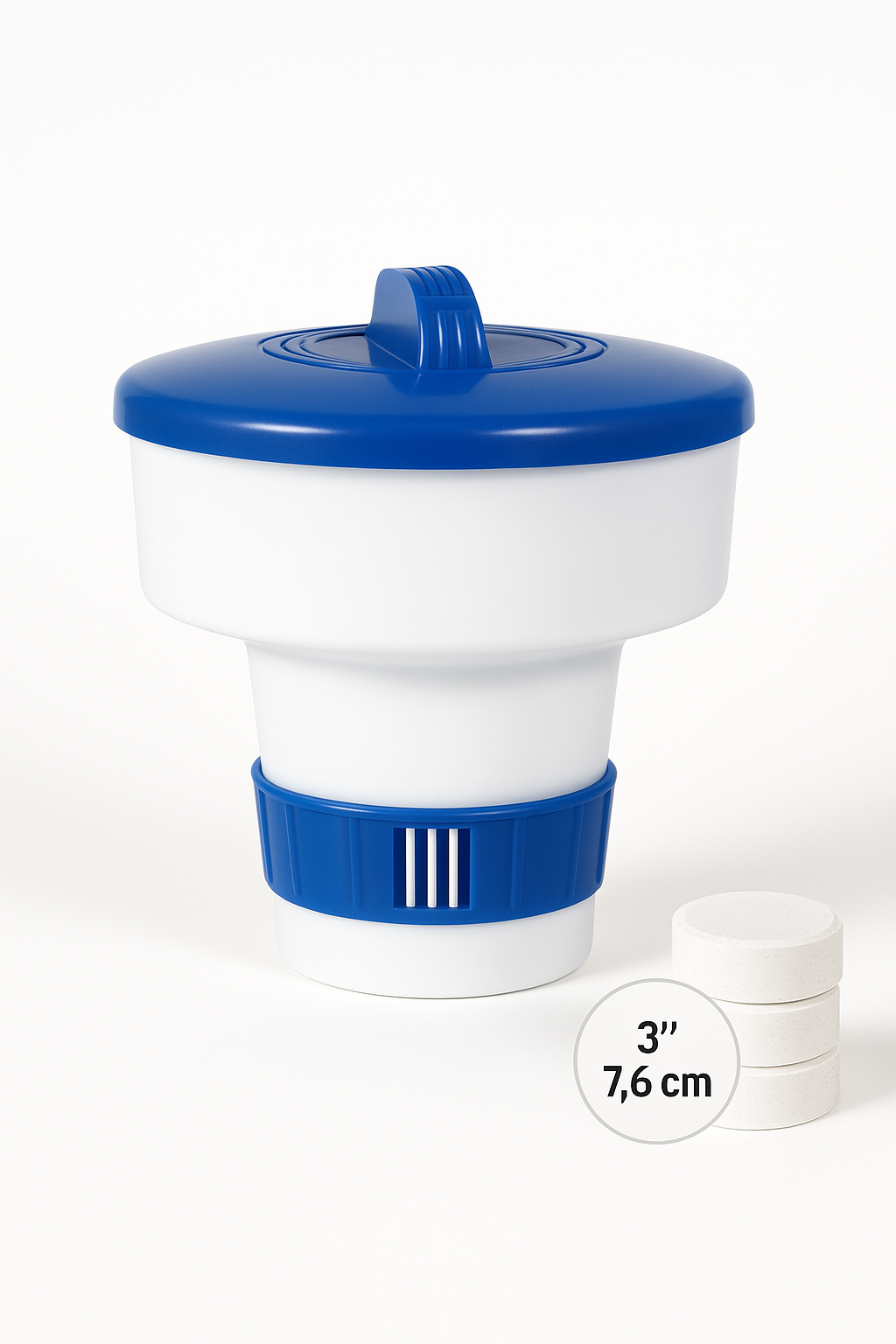 ProAqua floating chlorine diffuser – for 3" (7.6 cm) tablets, adjustable flow rate