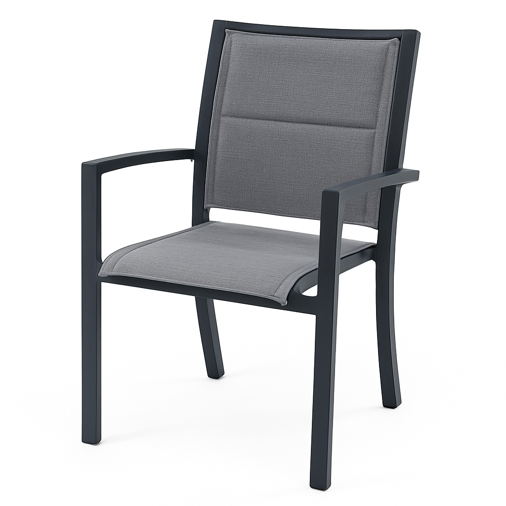 Aluminum Patio Chair – Graphite Color (CLEARANCE)