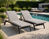 Chaise longue Tintamarre avec coussin par ATOLL | Confort haut de gamme et élégance contemporaine