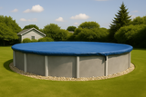 Deluxe opaque winter cover for round or oval above-ground pool – 15-year grade – Blue
