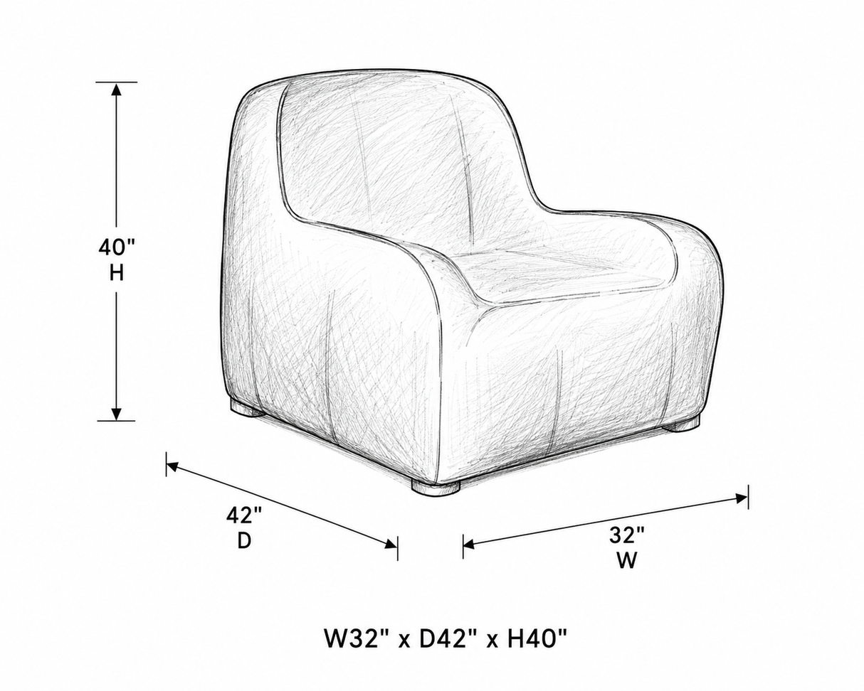 Housse Ratana pour fauteuil haut dossier ou inclinable – 32 x 42 x 40 po