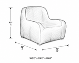 Housse Ratana pour fauteuil haut dossier ou inclinable – 32 x 42 x 40 po