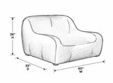Housse Ratana pour causeuse extérieure – 60 x 35 x 36 po