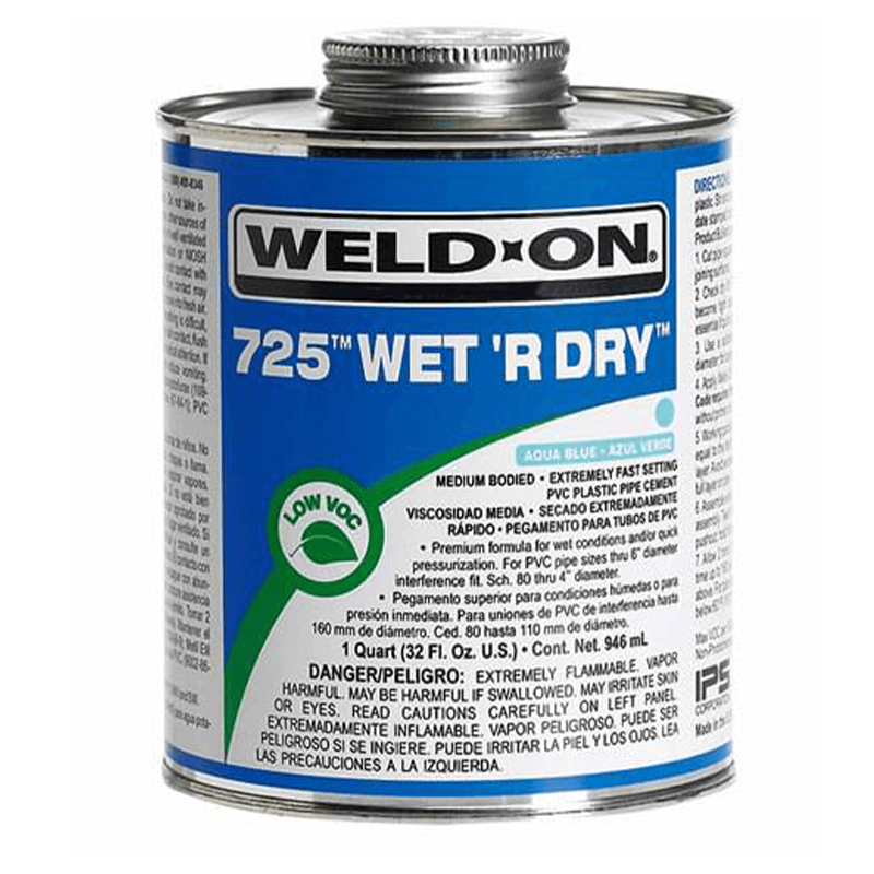 Colle Bleue Weld-On 4 oz – Pour PVC, CPVC et ABS – Piscine Hippocampe