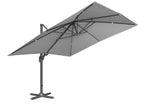 11 Feet Square Hanging Parasol - Charcoal